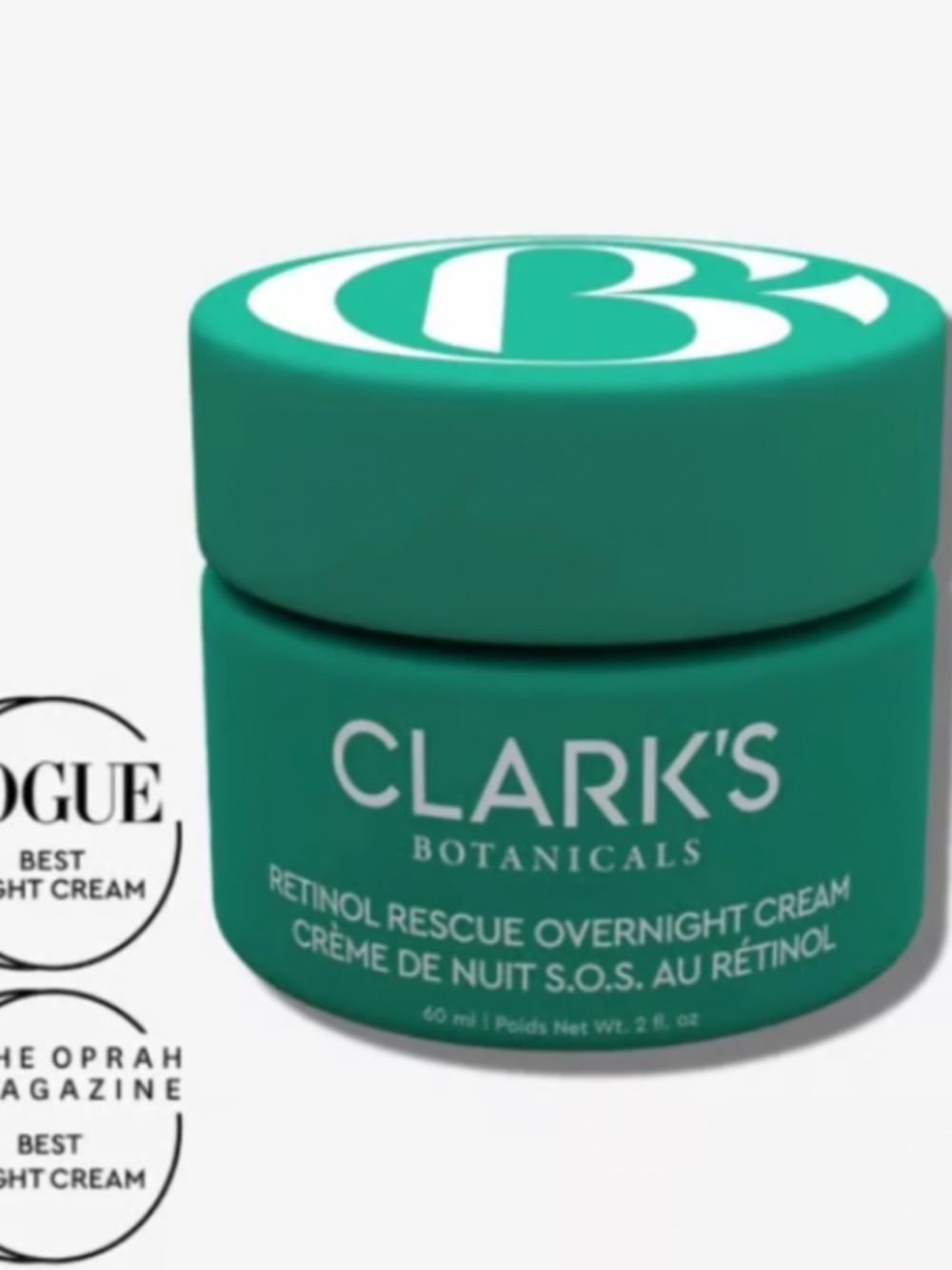 NEW Clark's Botanicals RETINOL RESCUE OVERNIGHT CREAM 60ml